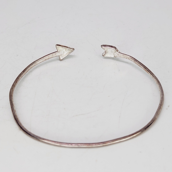 Vintage Sterling Silver 925 Arrow Cuff Bracelet Minimalist Dainty Cupid Love - Picture 5 of 5